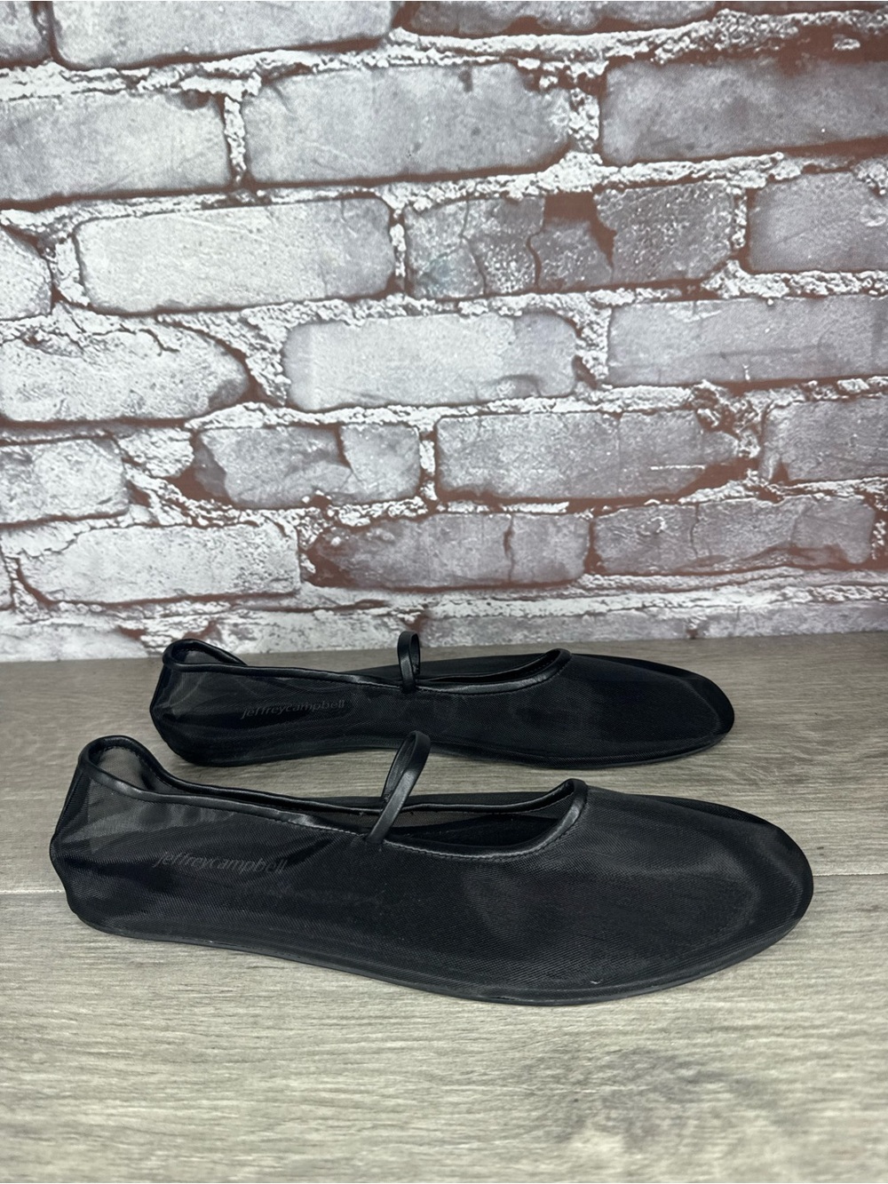 Jeffrey Campbell Black Mesh Swan Lake Moira MaryJane Ballet Flats women sz 8.5US - Picture 6 of 16
